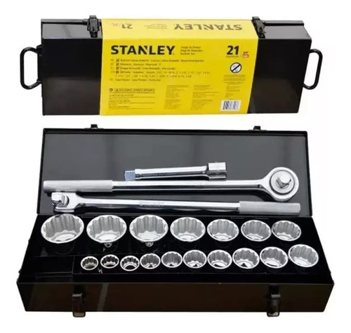 Juego De Dados De 3/4 Pulgadas X 21pz Stanley 87-557 Gris