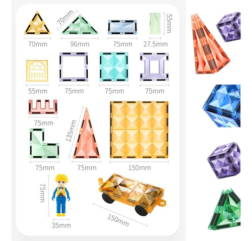 Bloques Magnéticos Kebo Extra Fuertes Y Seguros Para Niños,