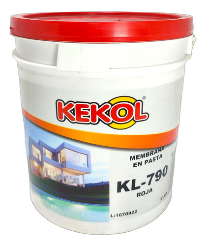 Membrana En Pasta Impermeable Techo Kl790 10 Kg Kekol Roja
