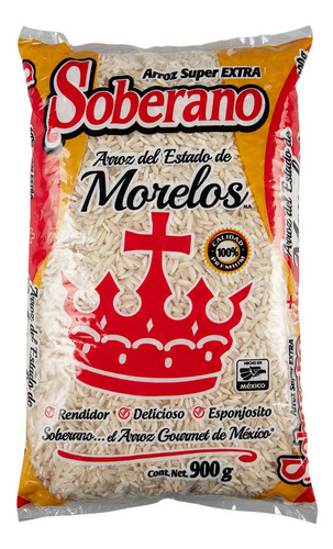 Arroz Super Extra Soberano De Morelos 900g