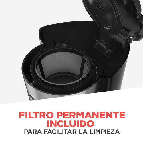 Cafetera Black+decker Filtro Permanente 5 Tazas, Cm0755s-mx