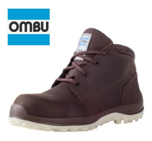 Imagen 1 de 6 de Botín Ombu Cobalto Calzado De Seguridad Zapato Marrón 