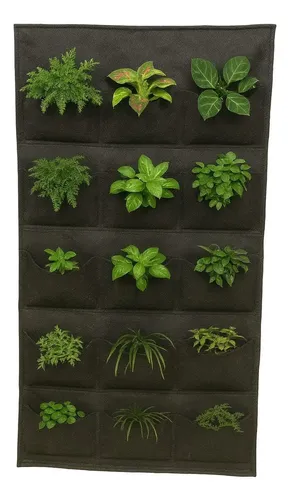 Jardin Vertical Reforzado Geotextil 100x50 Happy Roots Negro