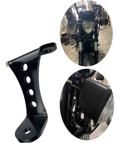 Soporte Para Faro Sin Cejas Negro Harley Sportster Big ...