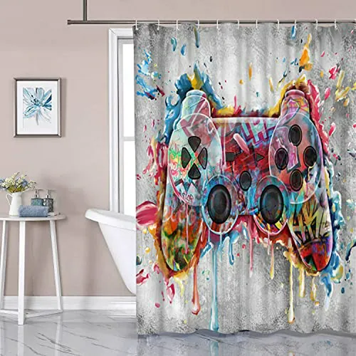 Cortina De Ducha Gamer Para Niños Y Adolescentes