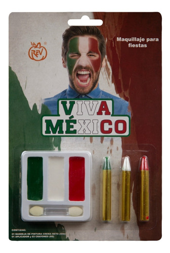 Maquillaje Tricolor Fiestas Patrias Bandera De México 