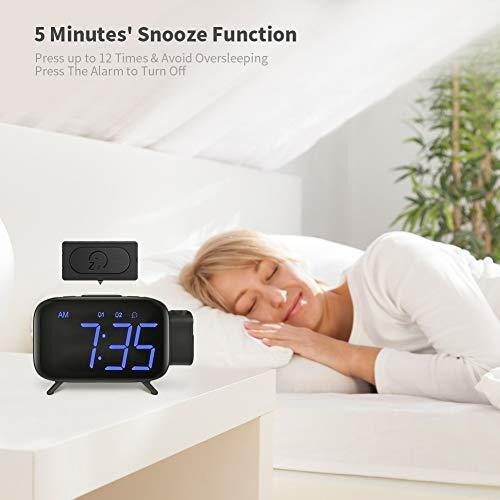 Elehot - Reloj Despertador De Proyección, Radio Fm Desperta