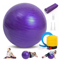 Comprar Pelota De Yoga Y Pilates Fitness 65cm Con Bomba Y Correa