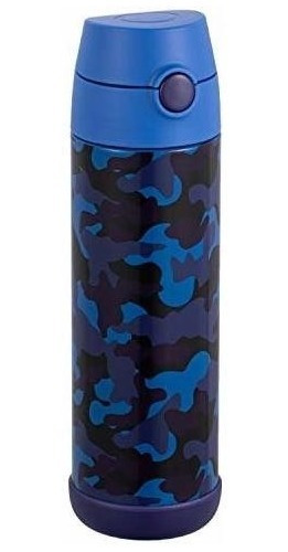 Termo Aislado De Acero Inoxidable Con Pajita Camuflaje 17oz