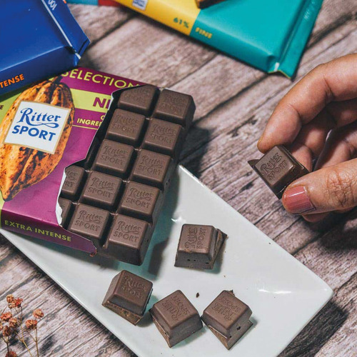 Lata De Chocolate Mini Ritter Leche / Amargo 15 Pz