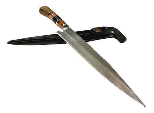 Imagen 2 de 5 de Cuchillo Cuchilla Artesanal De Campo Hoja De Disco De 28 Cm