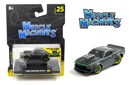 Maisto Muscle Machines Ford Mustang Rtr-x Model 25 C/base Color Gris Oscuro