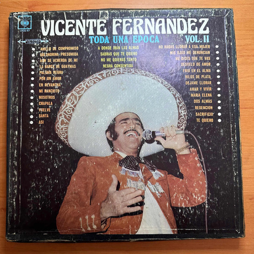 Disco Lp Vicente Fernández Toda Una Época Vol Ii  3 Discos