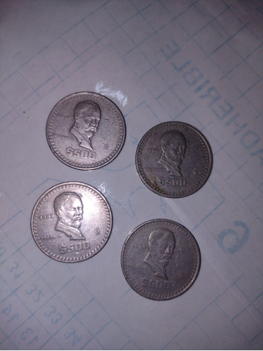 Moneda De $500.pesos Fco. Y Madero  Año 1988