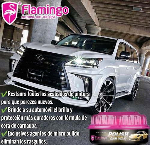 Cera Pulitura Flamingo + Esponja Aplicación