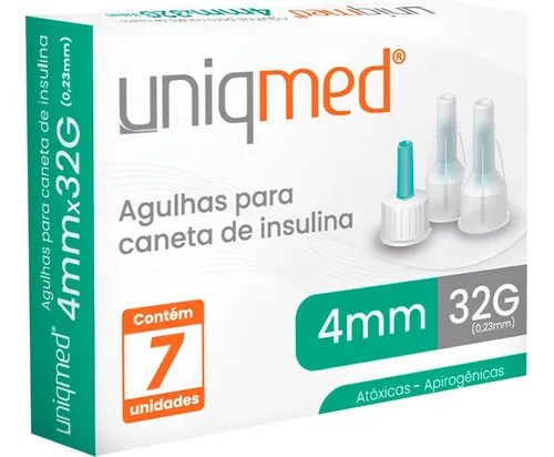comprar Agulhas Para Caneta De Insulina 4mmx32g 1 Cx De 7un Uniqmed Cor Nu002Fa