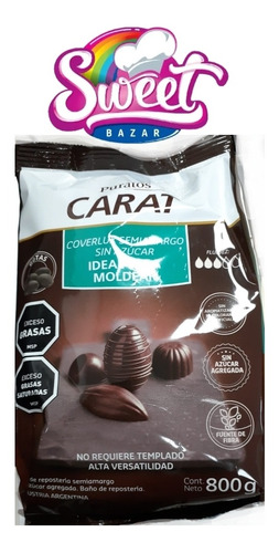 Chocolate Puratos Carat Coverlux Semi Amargo Sin Azucar