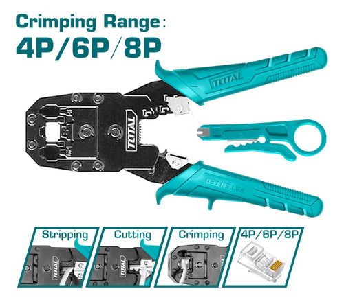 Crimpeadora Ponchadora Red Rj45 Rj11 + Pela Cable Tienda