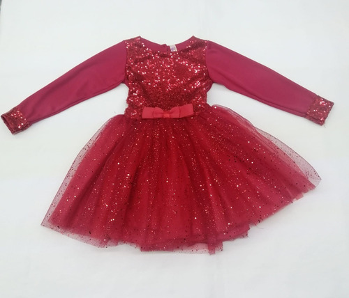 Vestido Fiesta Est. Glitter Rojo #ch-m-g-xg Karamella R