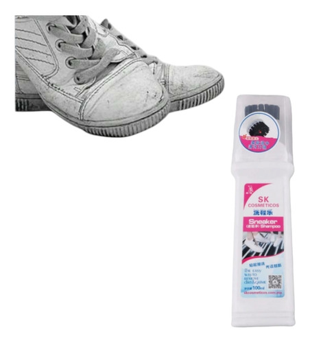 Espuma Limpiadora Y Blanqueadora Para Tenis Con Cepillo