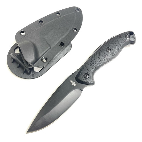 Cuchillo Tactico S-tec Full Tang Negro Con Funda Stt2514bk