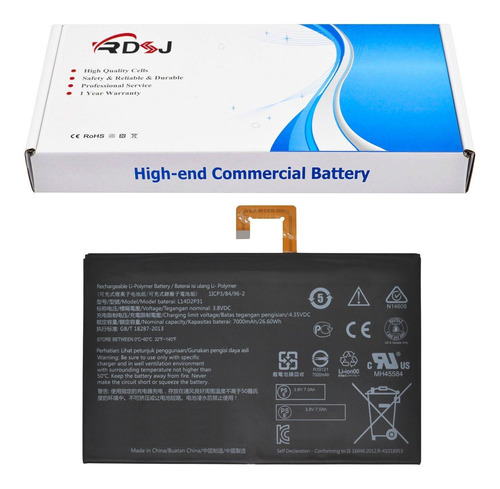 Bateria L14d2p31 Para Lenovo Tab 2 A7600-f A10-70f Tab2 A10-70 A10-70l Tablet Tb2-x30 Tb2-x30m 3.8v 7000mah 26.6wh