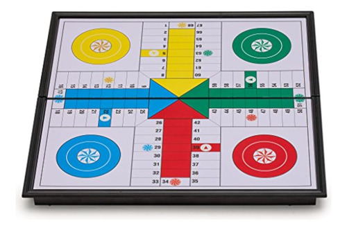 Juego De Mesa De Ludo Tablero Magnetico Y Plegable 4 Colores
