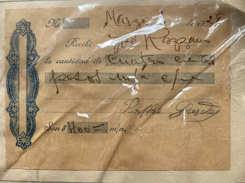 Carlos Gardel - Berthe Gardes - Firmas Originales -documento