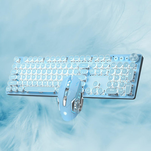 Kit Combinado De Teclado Con Retroiluminación C Azul