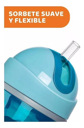 Imagen 3 de 9 de Vaso Antiderrame Sorbete Chicco Sport Cup 14m+ Azul