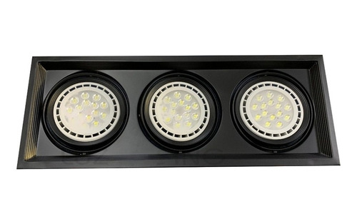 Spot Embutir 3 Luces Scenic Cardanico Profesional Ar111 