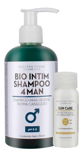 Imagen 1 de 3 de Shampoo Orgánico Para Higiene Intima Para Caballero 250ml