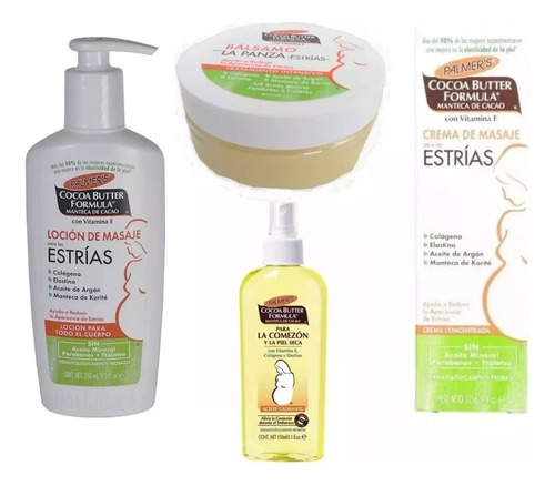 Kit Anti Estrías Para El Embarazo El Original 4 Productos
