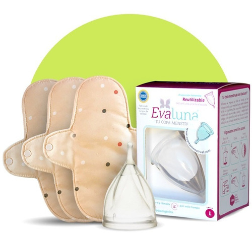 Copa Menstrual Evaluna ® Talle L + Kit De Tela