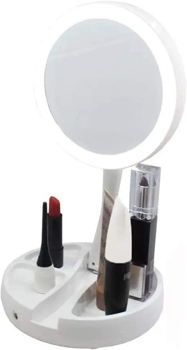 Espejo articulado con luz LED Mr-10 Western Frame de 28,5 cm, color blanco