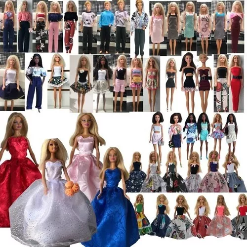 Kit Roupinhas Vestidos de Festa Sapatos Para Bonecas Barbie em Promoção na  Americanas