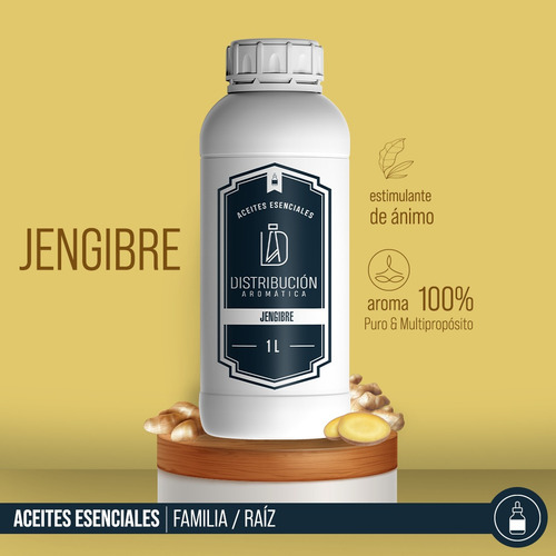 Aceite Esencial Jengibre 100% Puro Y Natural 10 Ml