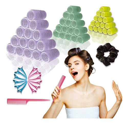 [ 51 Pack ] Large Rollers For Long 36 Rollers, 12 Clips...