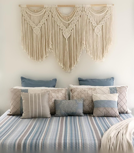 Tapiz De Macramé Grande Colgar Pared, Decoración De P...