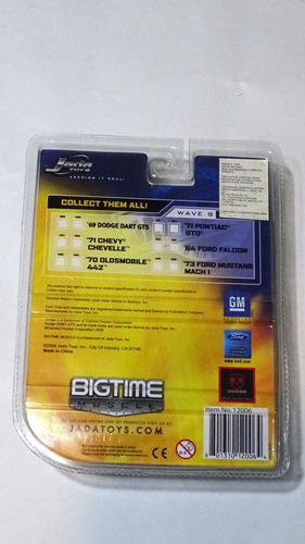 Jada Bigtime Muscle 69 Dodge Dart Gts 2006 Wave 8 Blaco Rojo