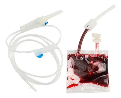 Sangre Falsa Halloween / Sangre Artificial Bolsa + Manguera