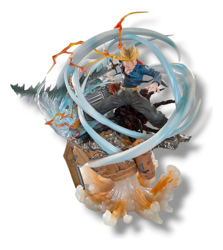 Figura Anime Dragon Ball Trunks Maquina Del Tiempo Luz 25 Cm