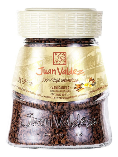 Café instantáneo Juan Valdez Liofilizado Vanicanela frasco 95g