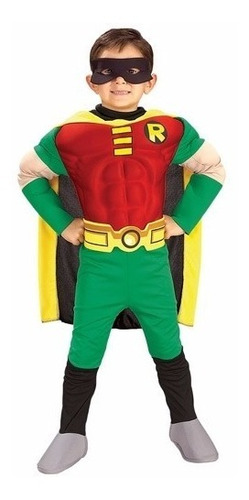 Disfraz Robin Con Musculos 4/6 Años Original Entrega Inmedia