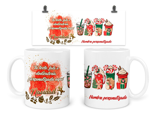 Taza 11 Oz Tan5. Personalizada Navidad Intercambio Regalo