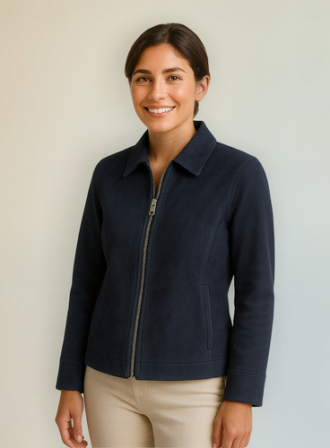 Campera Chaqueta De Cuero Gamuzado Artesanal Mujer Talle M