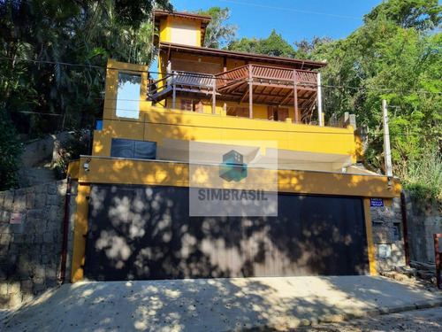 Imagem 1 de 17 de Belíssima Casa Alto Padrão, Em Ubatuba, 3 Suítes, Ampla Vaga Para Lancha, Vista Para Orla De Itaguá. - Ca1336