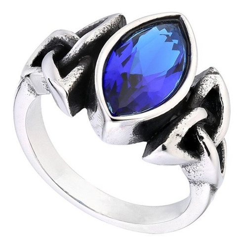 Anillo Zirconia Vikingo Celta Titanio Biker Acero Inoxidable