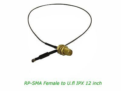 1x9dBi RP-SMA Dual Band 2.4GHz 5GHz Antenna IPEX Cable for Netgear 12in U.fl 