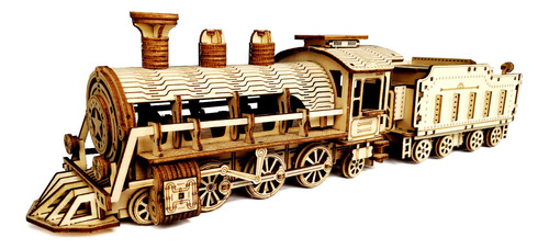 Express Train - Kit De Modelo De Rompecabezas De Madera 3d P